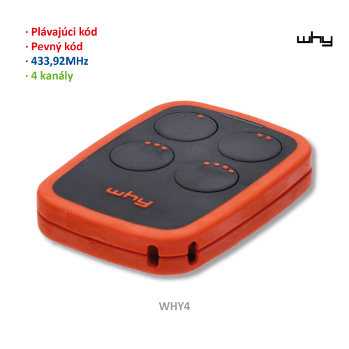 Ovladač WHY LITE 433 MHz: autoprogramovatelný pro různé značky, pevný i plovoucí kód